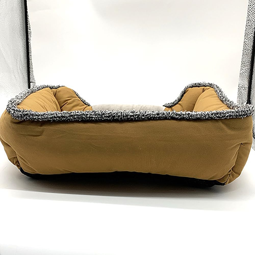 Dog Bed Large Dog Bed Orthopedic Dog Bed Washable Dog Bed Waterproof Dog Bed for Large, Jumbo, Medium Small Dogs Breathable Dog Bed Deluxe Plush pet Bed,19 x 14, Yellow