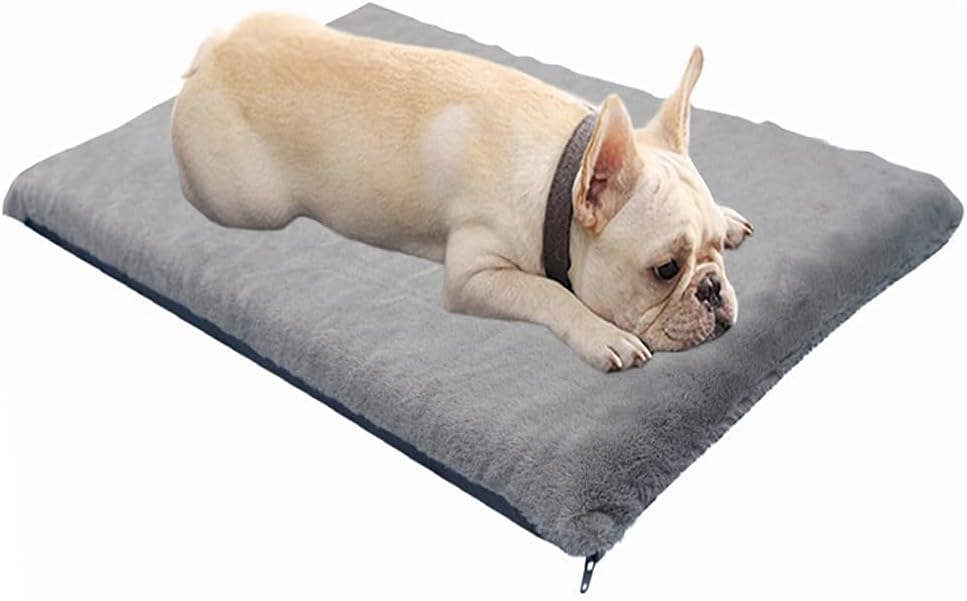 Dog Bed Orthopedic Dog Bed Dog Cot Pet Bed Washable Dog Bed for Large Medium Small Dogs with High Stretch Memory Foam and Washable Cover Anti-Slip Bottom 23x17 Inch Grey