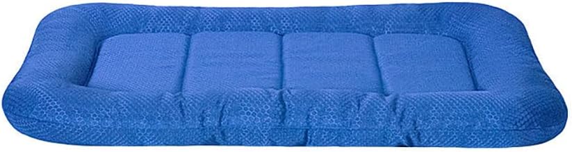 Dog beds Large Dog Bed Orthopaedic beds Dog Cooling Mat Dog Sleeping Mat for Small, Medium and Large Dogs Washable Oxford Cloth Anti-Slip Up to 40 lbs Blue L
