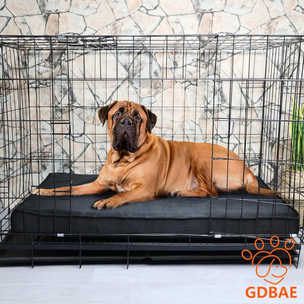 Indestructible Dog Bed for Aggressive Chewers Medium for Crate Waterproof Orthopedic with Memory Foam Removable Cover Washable 35x22x3